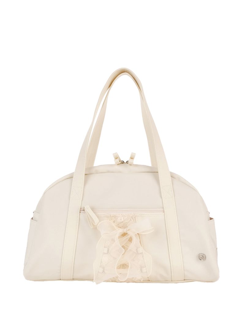 Daily ribbon gym bag_ivory