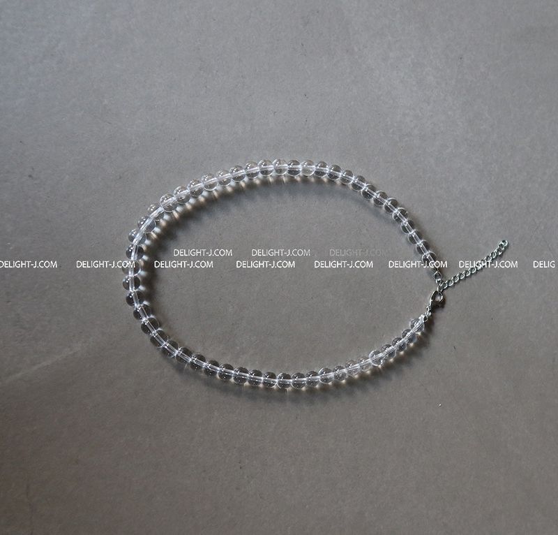Transparent 8mm pearl ball necklace