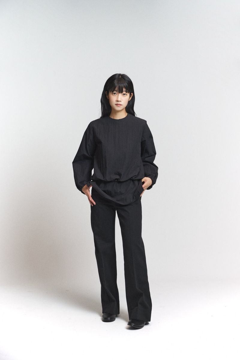 falt（フォルト）の「ベーシックコットンパンツ／ブラック（パンツ）」
