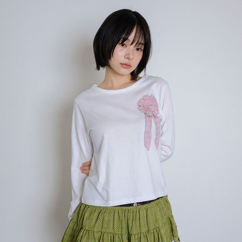 ITZAVIBE（イッザバイブ）の「CORSAGE SIDE POINT SLIM LONG SLEEVE（Tops）」