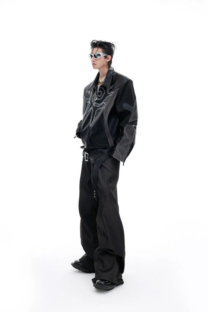Deconstructed Studded Jacket