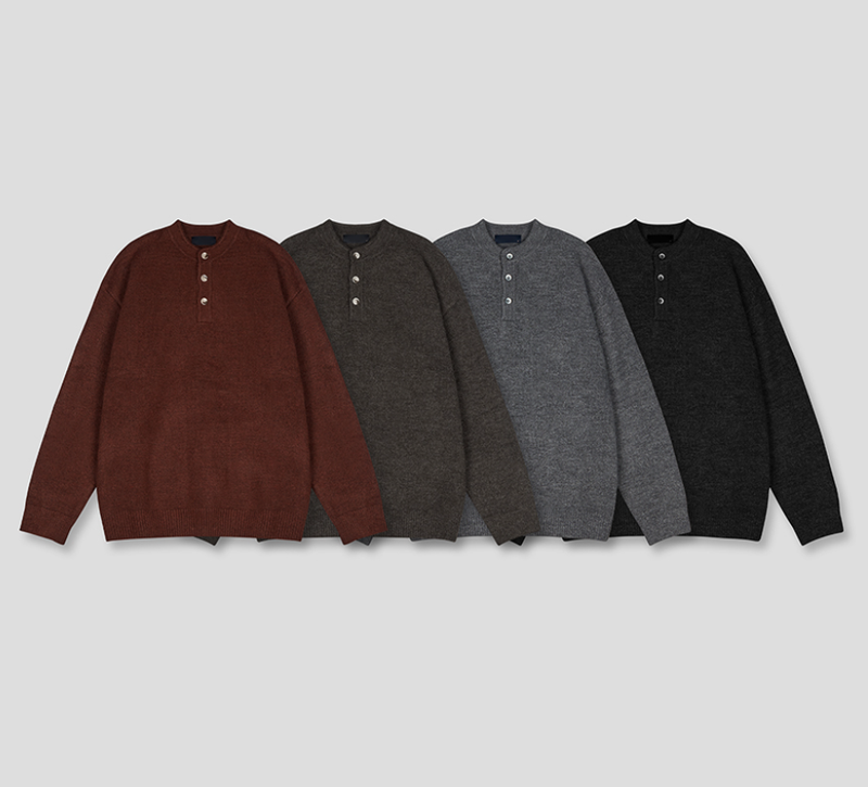 Belif Basic Henry Neck Overfit Knit