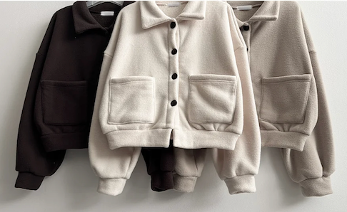 Mori soft fleece pocket jacket