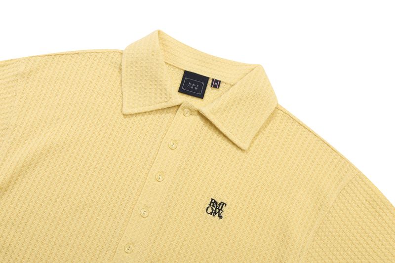 RECENT BUTTON KNIT POLO_LIGHT YELLOW