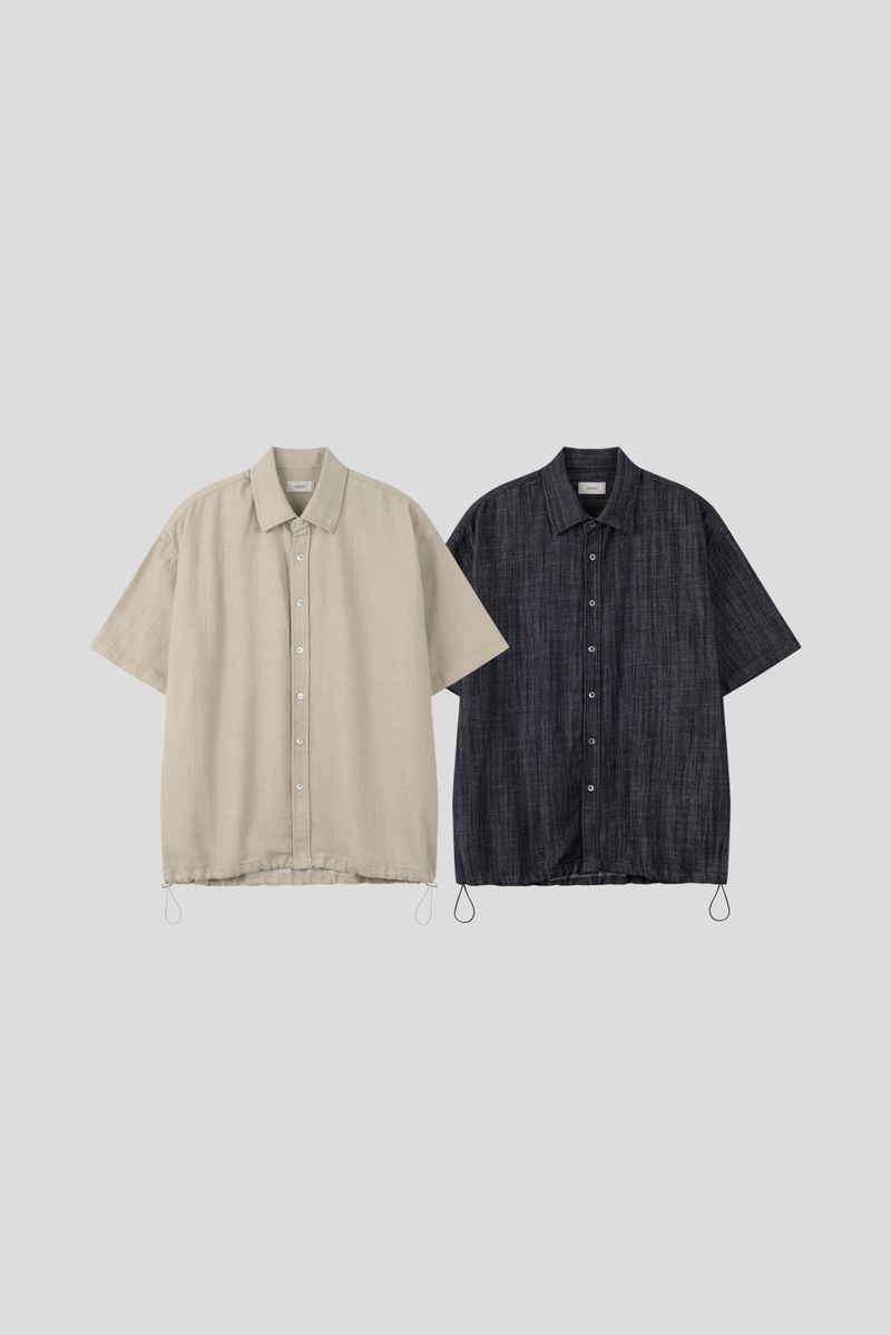 Olin linen indigo half shirts