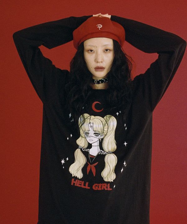 CLUT STUDIO(クラットスタジオ)の「0 2 hell girl t-shirt(Tops)」