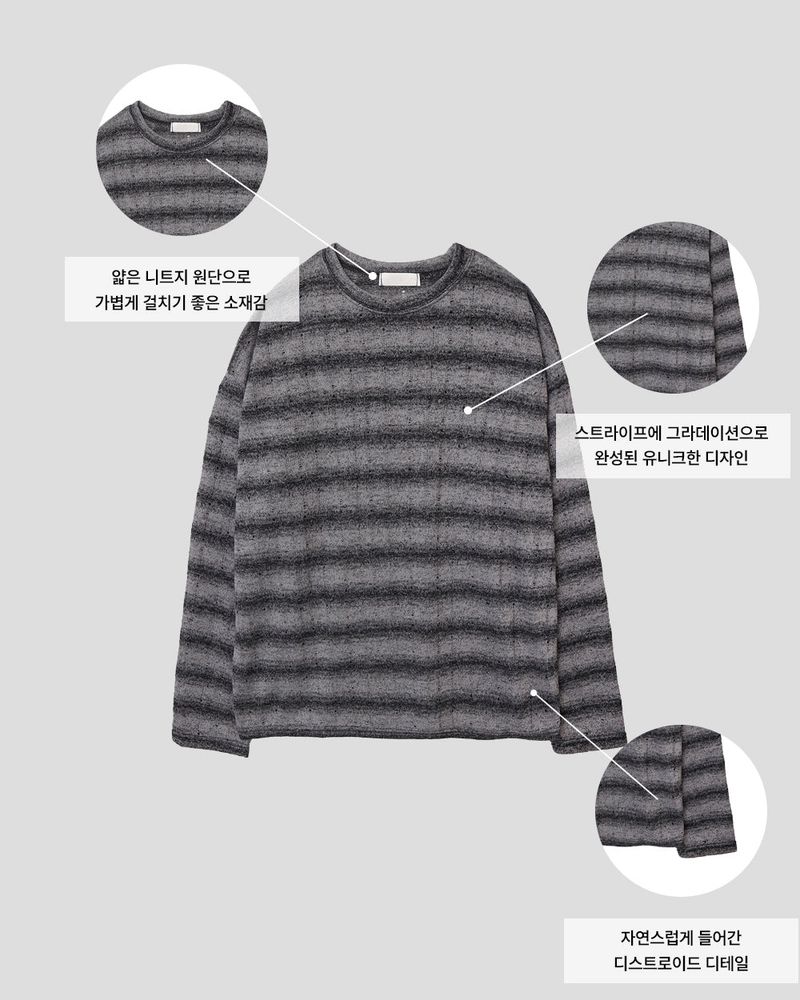 Ruin See-Through Stripe Knit