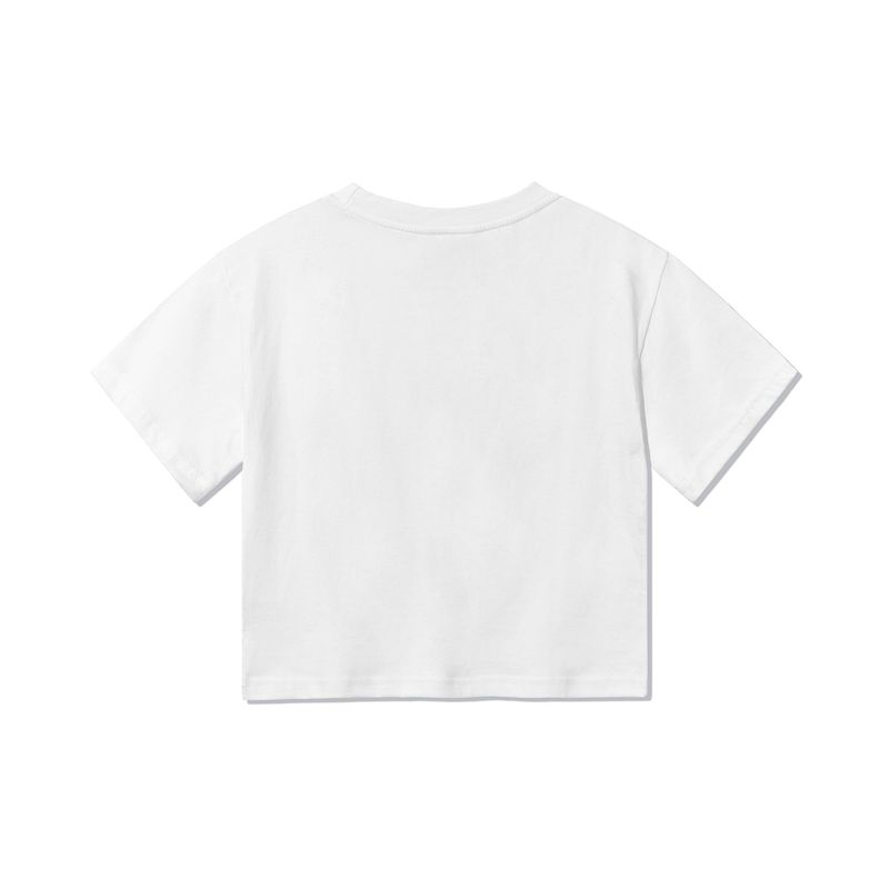 VA 3D Logo Crop T-Shirts / White