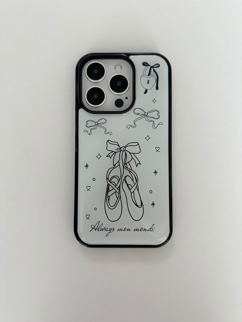 black ribbon phone case
