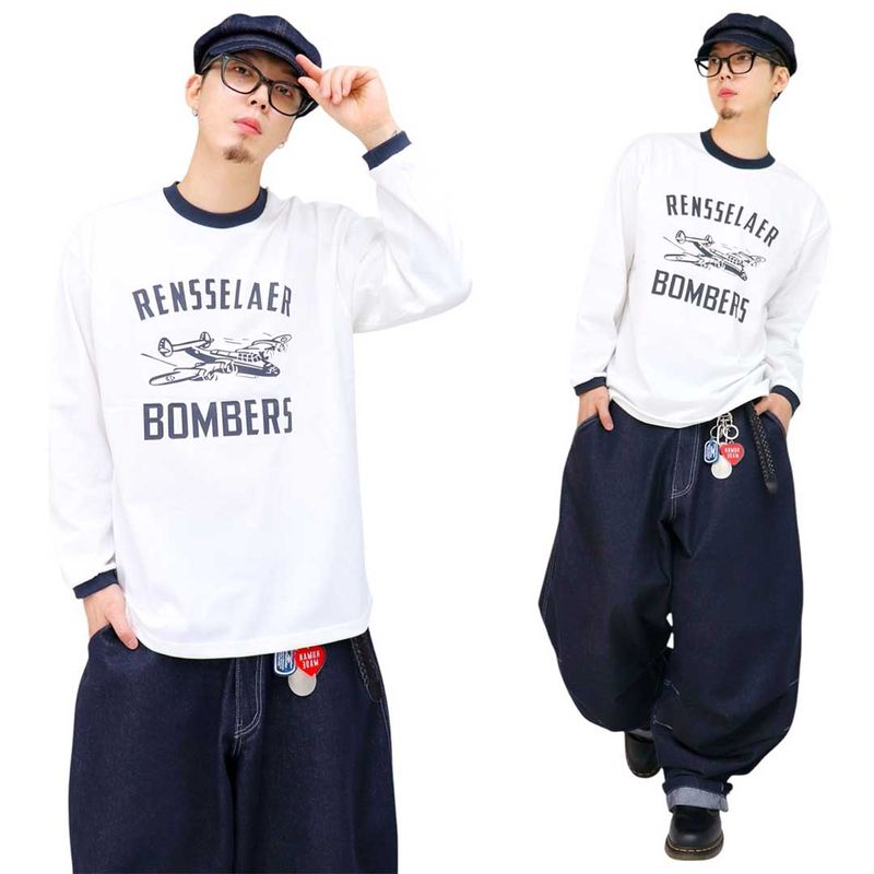 Bomber Vintage Ringer Long Sleeve Tee