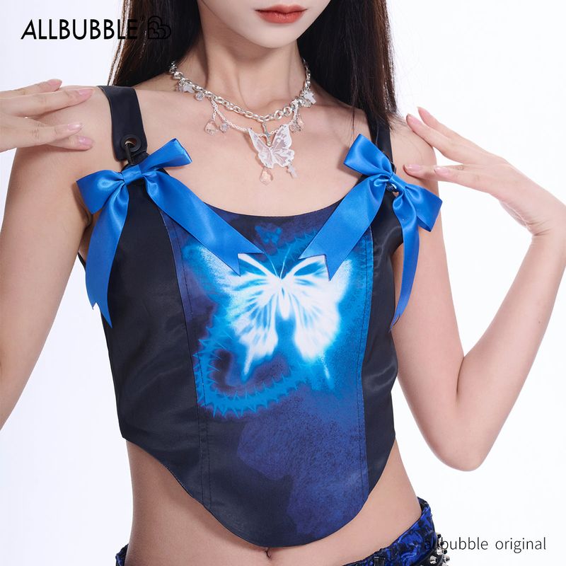 allbubble Butterfly print vest