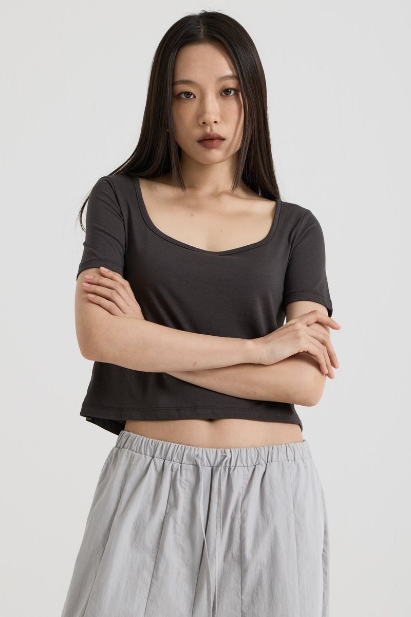 Reversible T-shirt, Charcoal