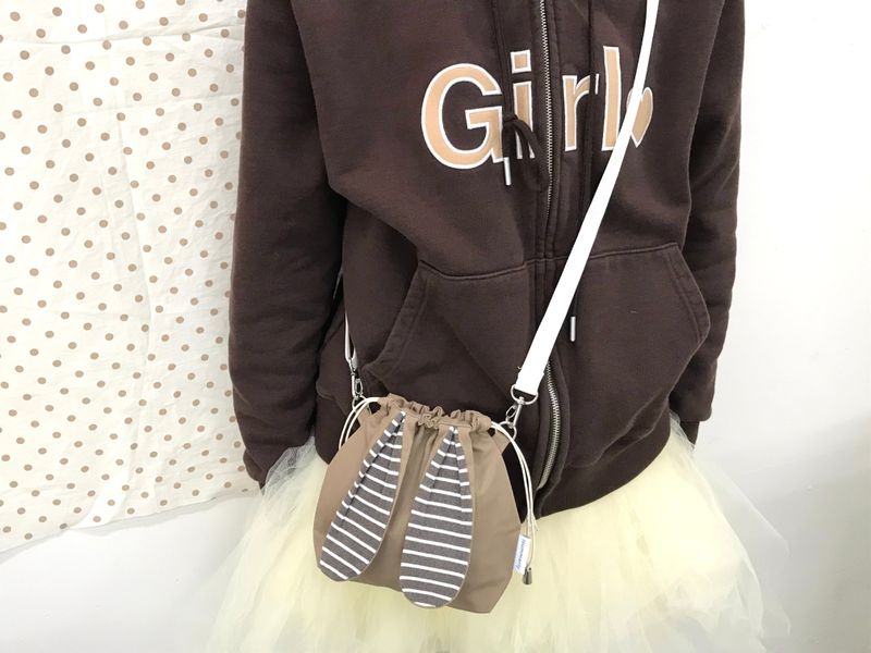 Bunny bag - Beige stripe