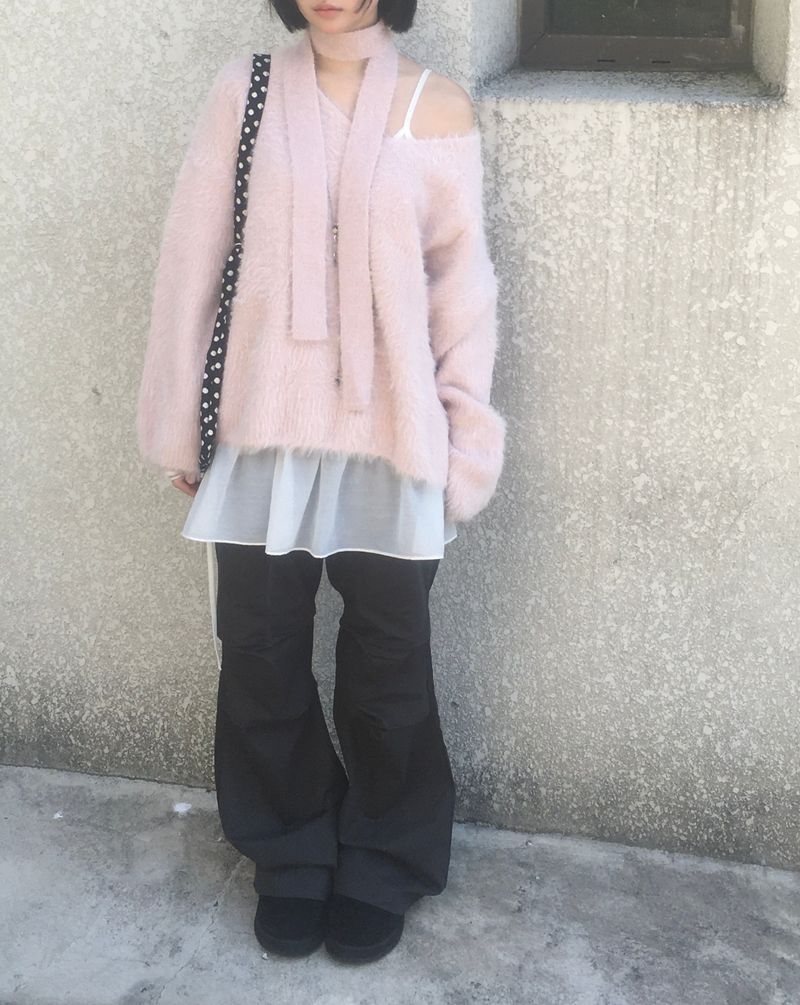 Love N Hairy muffler knitwear