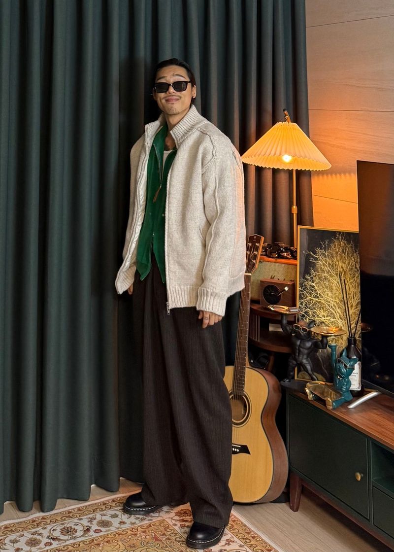 Winter Wave Stripe Slacks 2COLOR