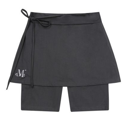 SNUVY 2-IN-1 SIDE SLIT SKIRT SHORTS (2COLOR)