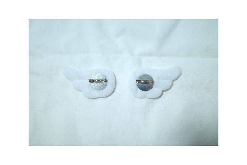 Mini Angel pin button (2pcs)