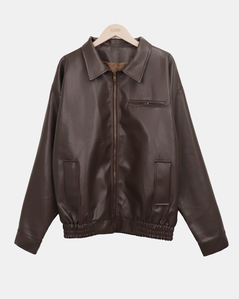 Kbon Oversized Leather Jumper