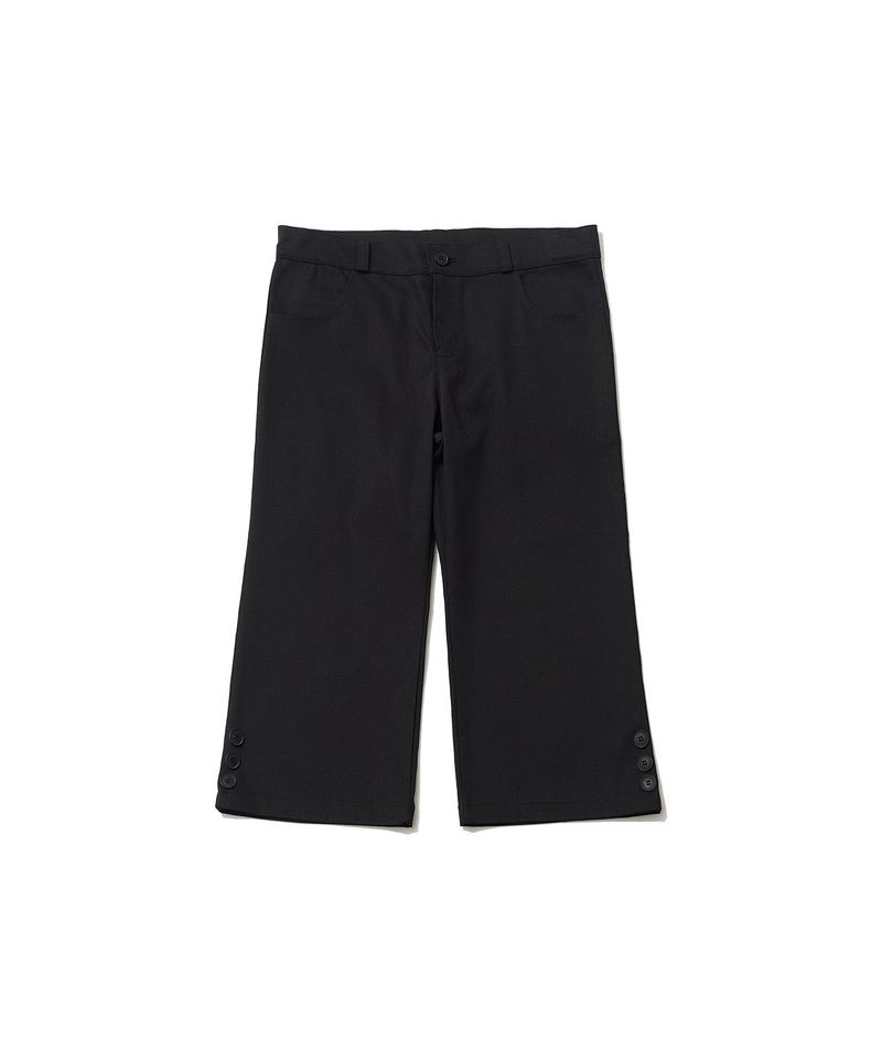SNAP POINT CAPRI PANTS - BLACK