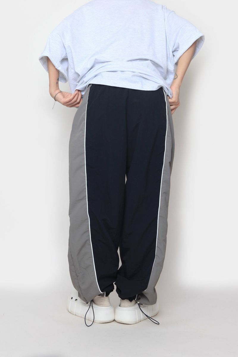 two-tone colored string pants