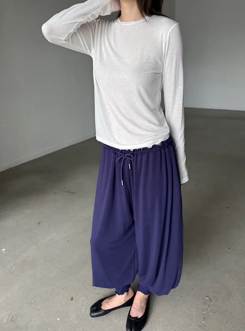 shirring loose pants