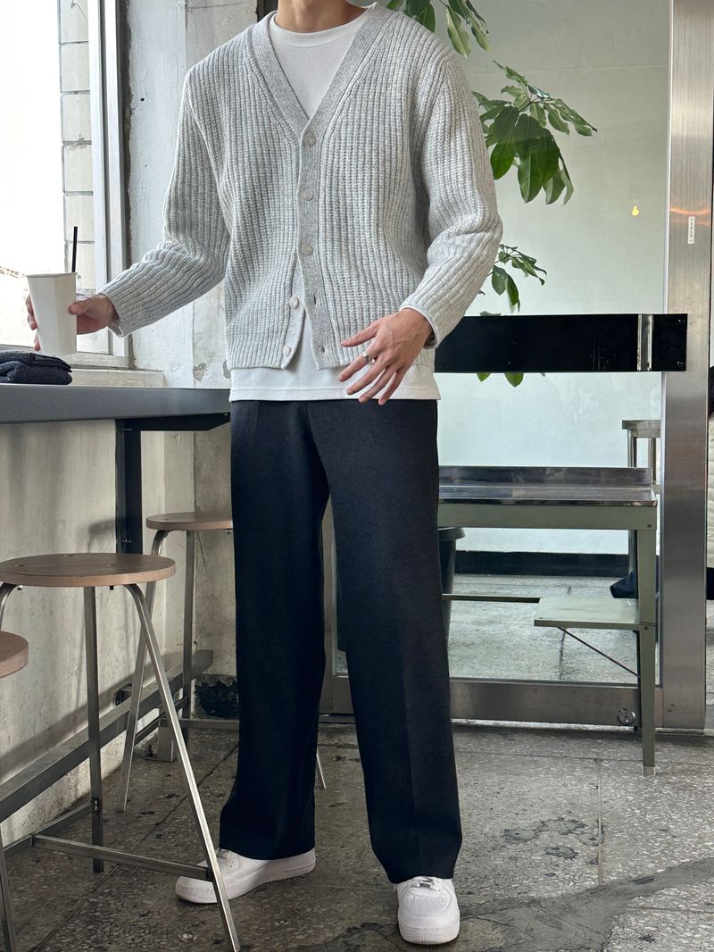 Meto wool pintuck wide slacks (2 colors)