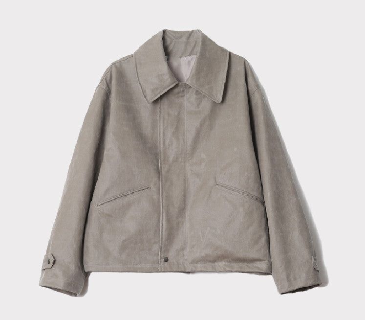 Bell Crack Leather Crop Jacket (3color)