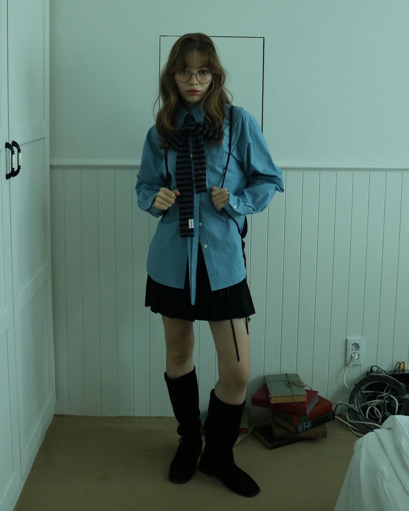 Fazed(フェイズド)の「Long collar star rivet shirts (Tops)」