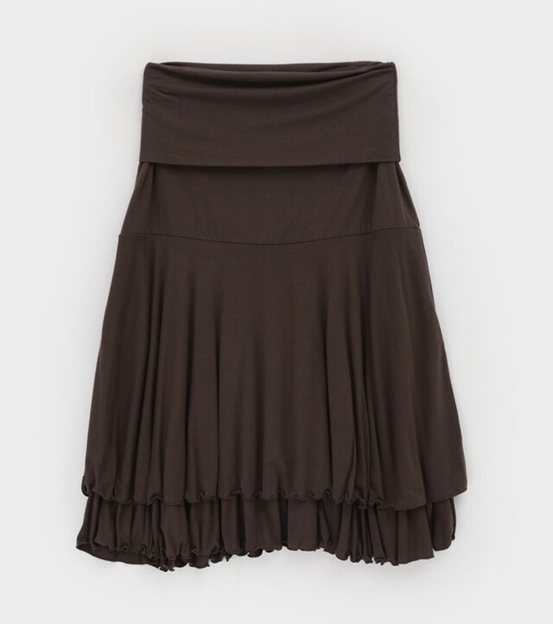 [MADE] Gela Folding Flare Midi Skirt