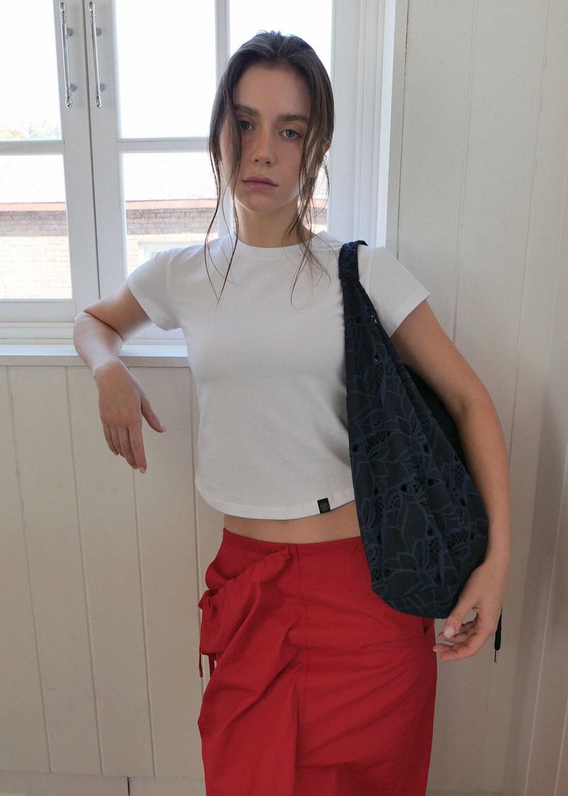 Jeanne Leaf Shoulder Bag_Navy