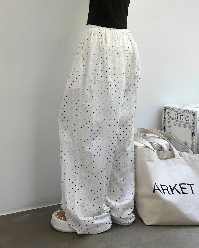 [MADE] Dot, Pintack Wide Pants