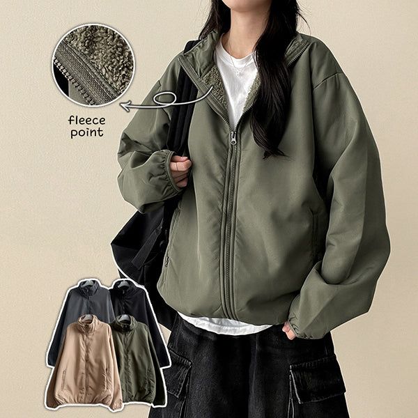 hijjoo（ハイチュー）の「Libby High Neck Zip-Up Jumper（Jackets/Outerwear）」