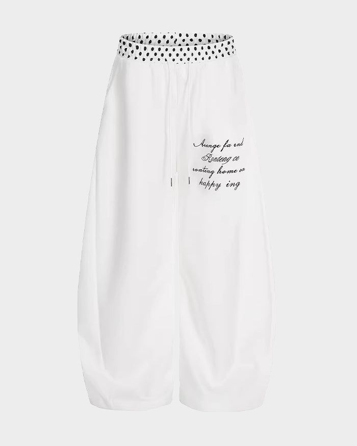(W's) Dot Banding Wide Sweatpants