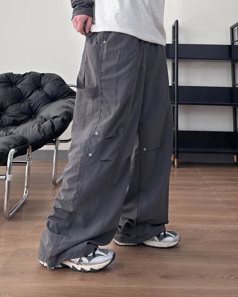 Dock rivet panel nylon pants