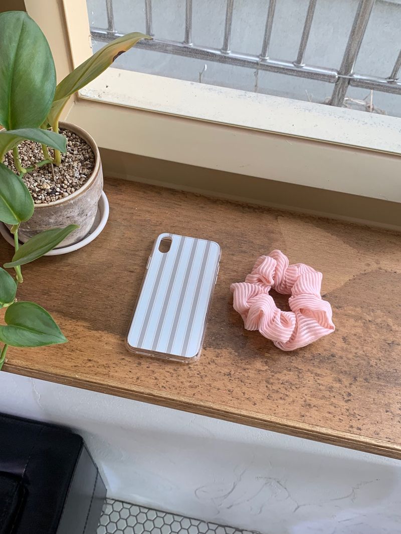 [MADE] stripe case jellhard case (mocha sand)
