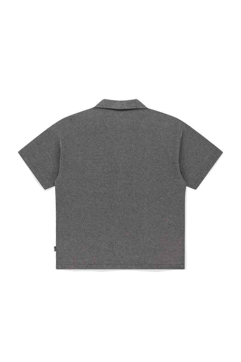 OPEN COLLAR POLO KNIT SHIRT