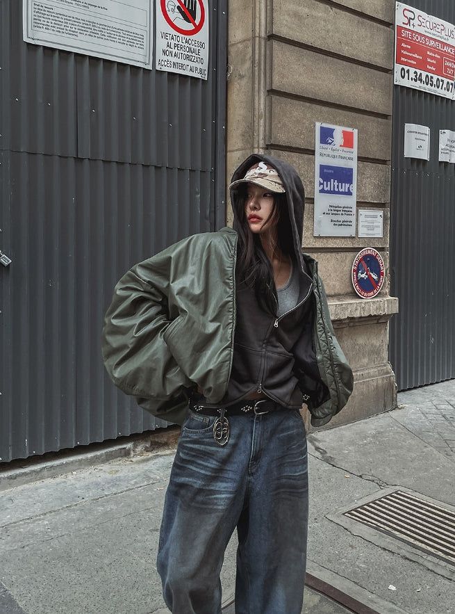 Elba Leather Flight Bomber Jacket