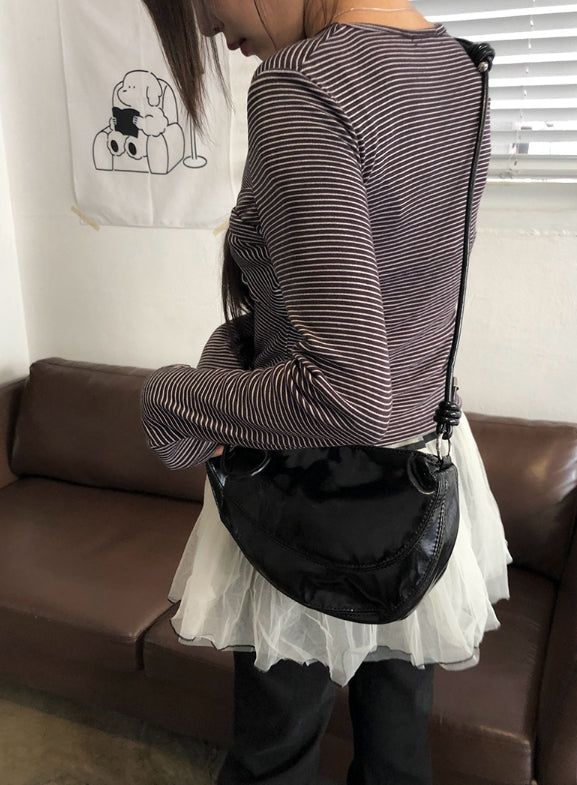 Boran Knot Half Moon Cross Bag