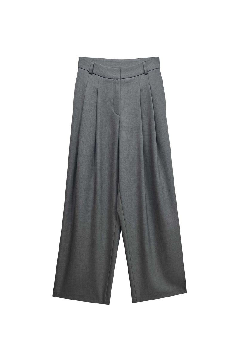 TOMO WIDE SLACKS / CHARCOAL