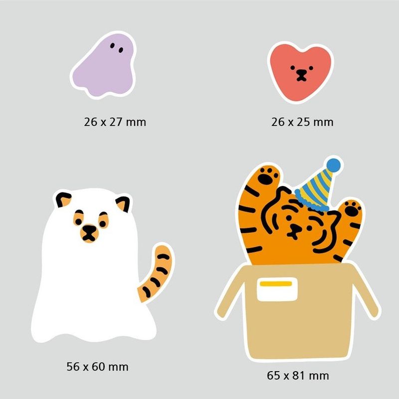 PARTY TIGER 4PCS STICKERS
