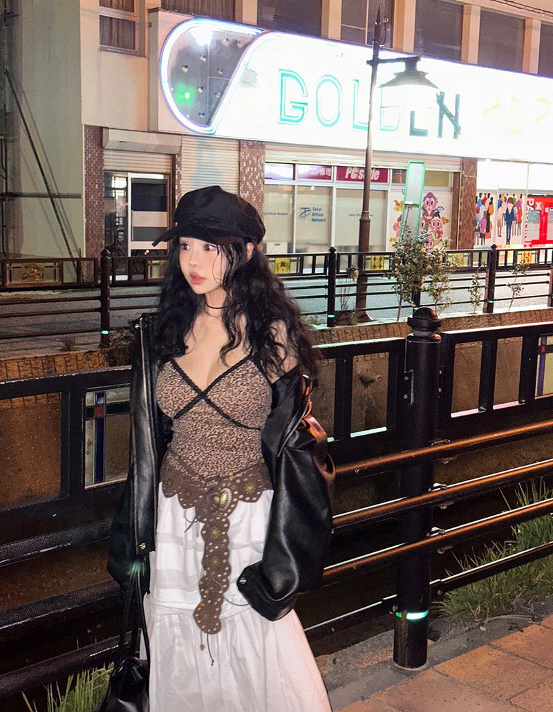 Delight-J（ディライトジェイ）の「leopard lace bustier sleeveless（Tops）」