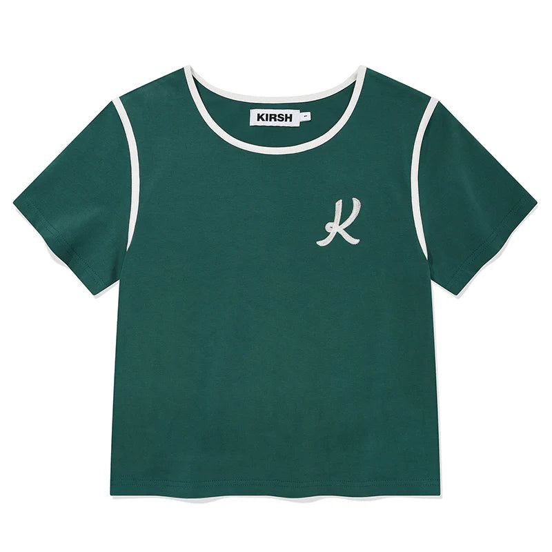 GRAPHIC RINGER T-SHIRT - GREEN   