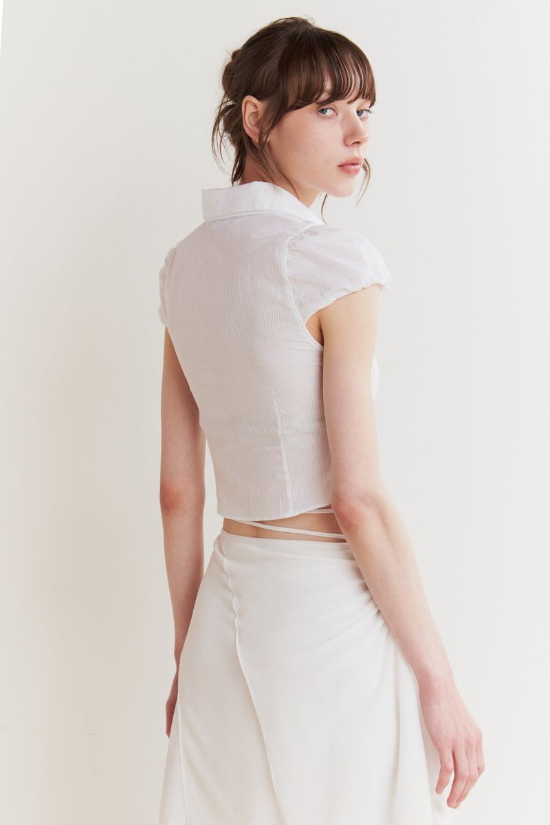 JADE SCARF SHIRT white