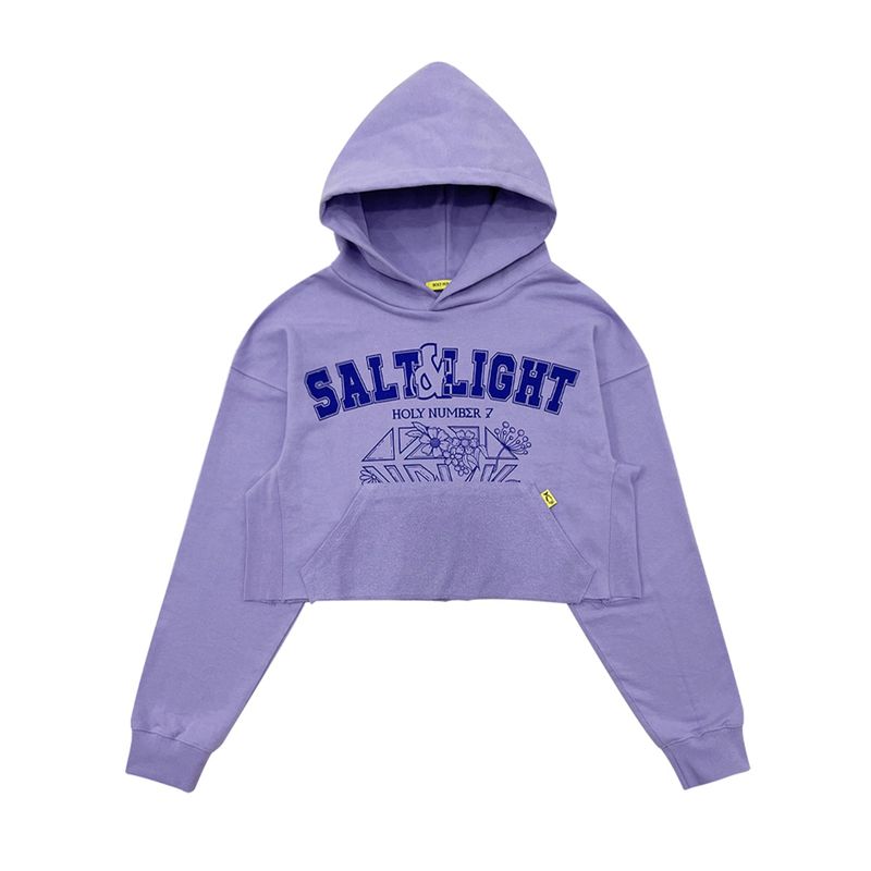 HOLY NUMBER 7（ホーリーナンバーセブン）の「SALT & LIGHT CROPPED HOODIE_PURPLE（Tops）」