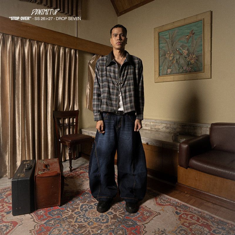 A1 Wide Barrel - Dark Blue - Jeans