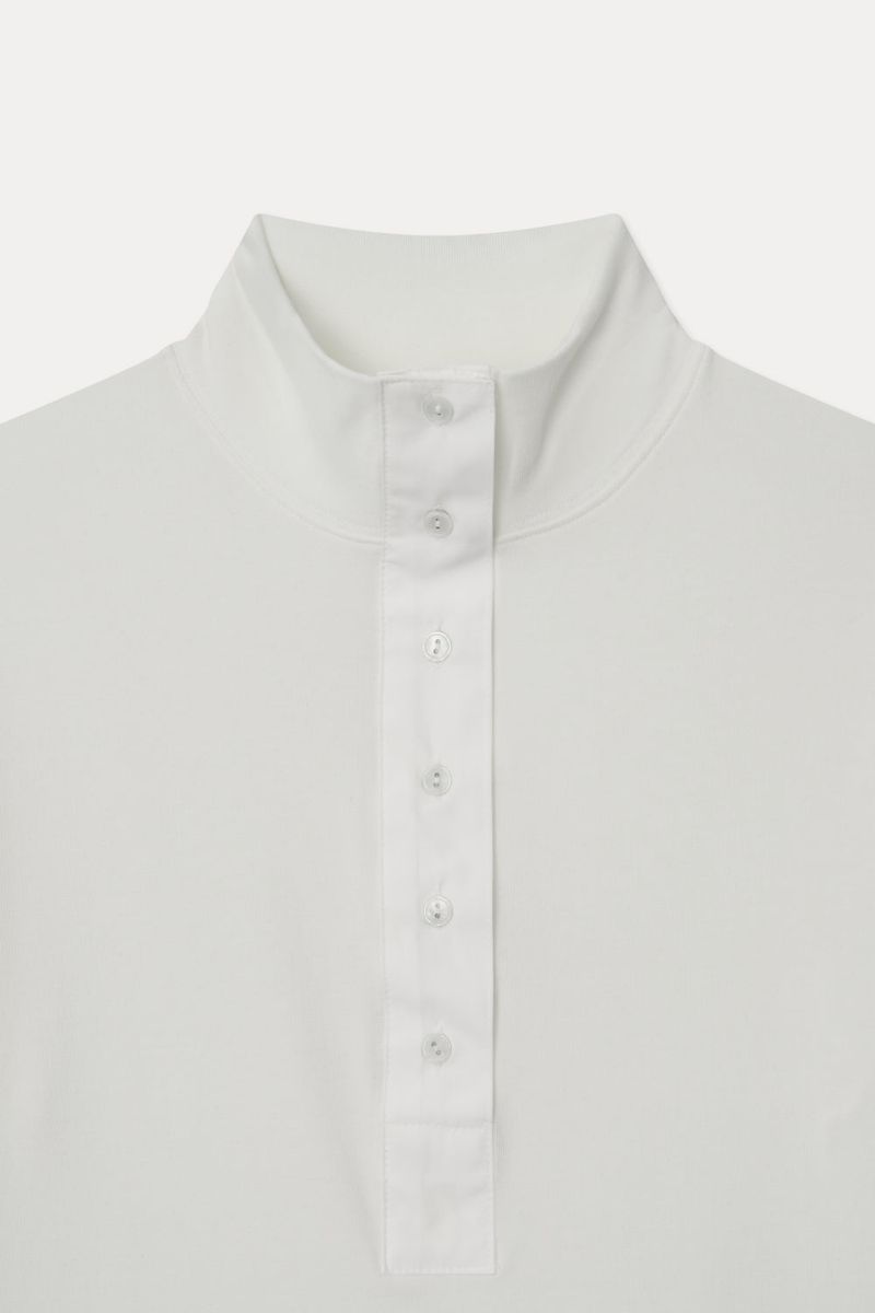 SOFT TENCEL HIGH-NECK TOP_WHITE