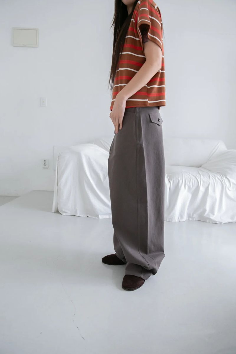 fall button pocket wide pants(2colors)