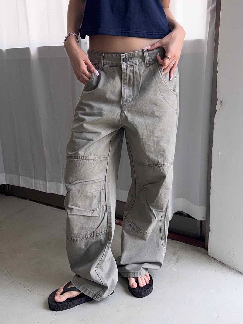 MUZESEOUL（ミューズソウル）の「Vintage wash curved wide pants(2color)（Pants）」