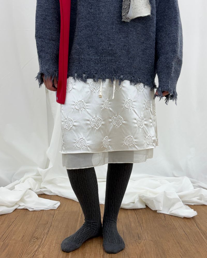 Soft Raw Edge Knit (2colors)