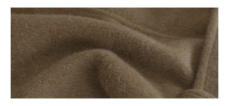 Lux wool belt padded half coat